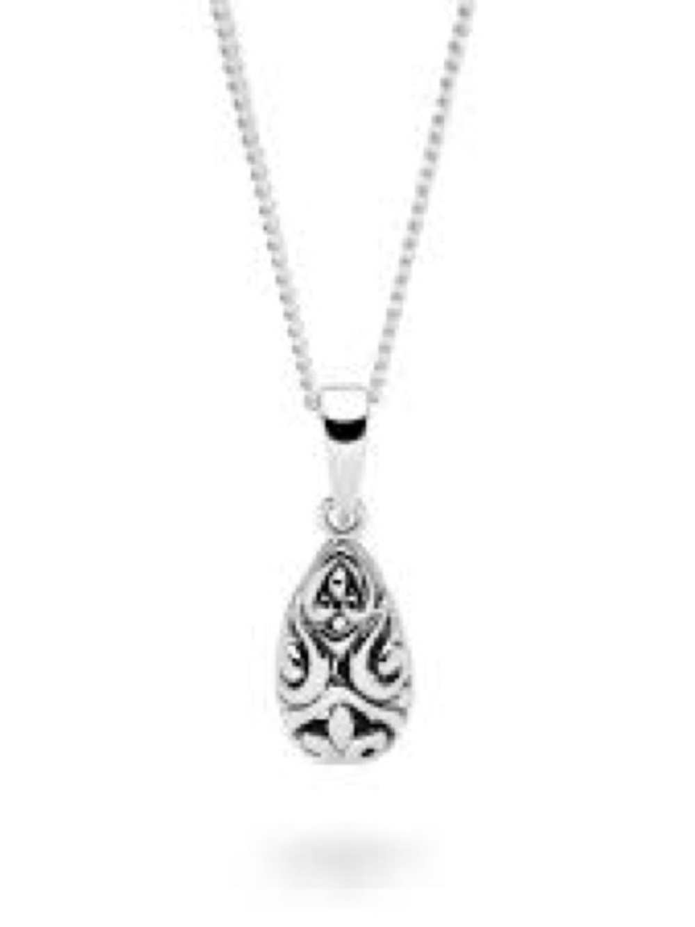 Brighton Silver Filigree Teardrop Pendant Necklace